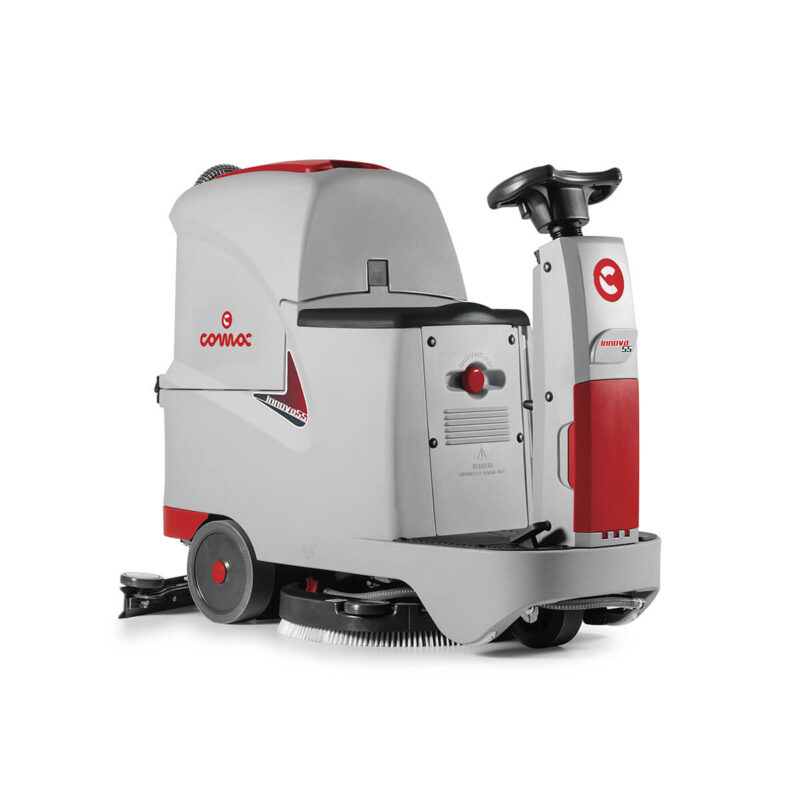 Lavasciuga pavimenti a batteria uomo a bordo Comac Innova 55 BT
